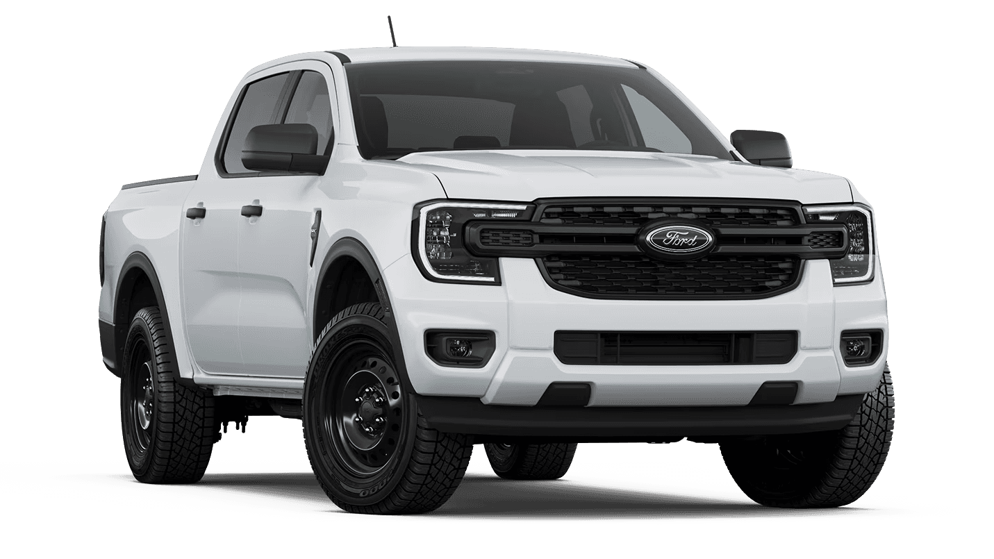 White 2026 Ford Ranger XL pickup, front three-quarter view
