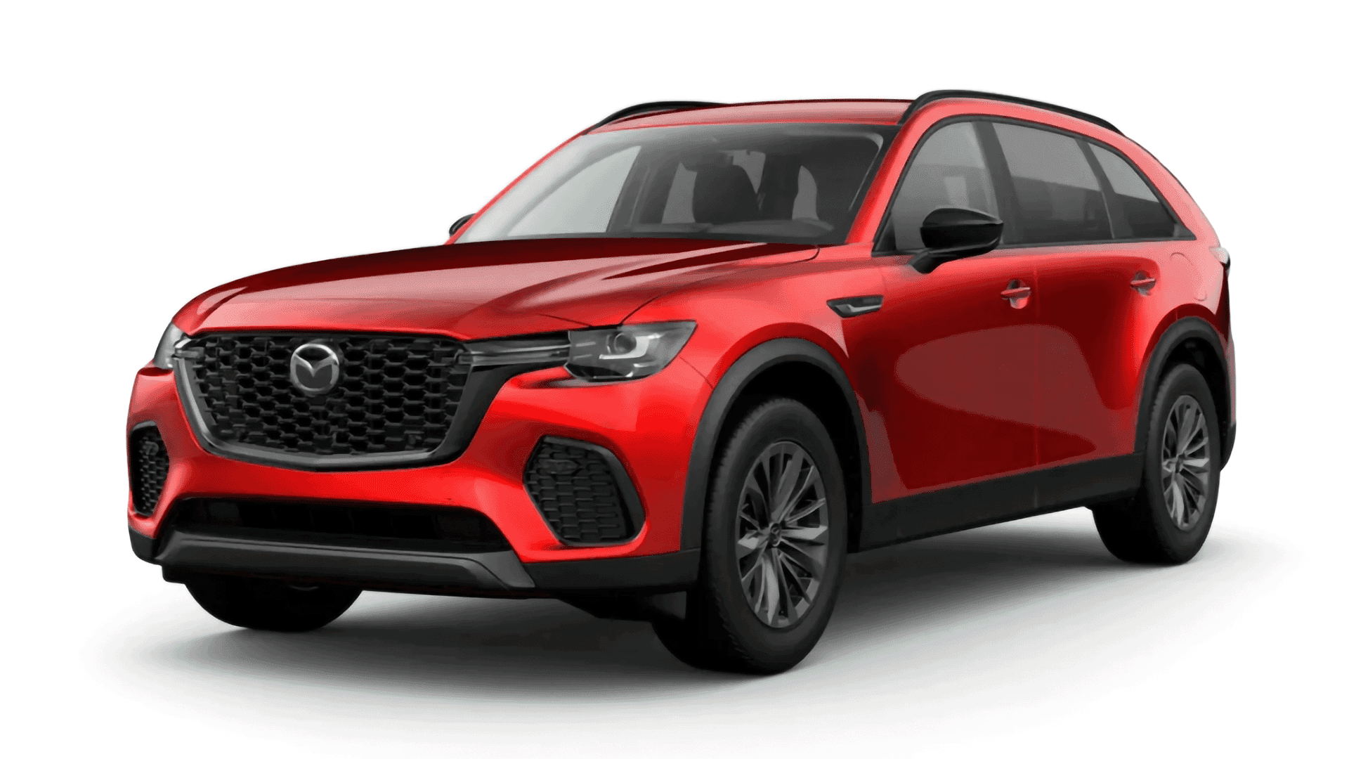 Red 2026 Mazda CX-70 PHEV SC Plus, front three-quarter exterior view