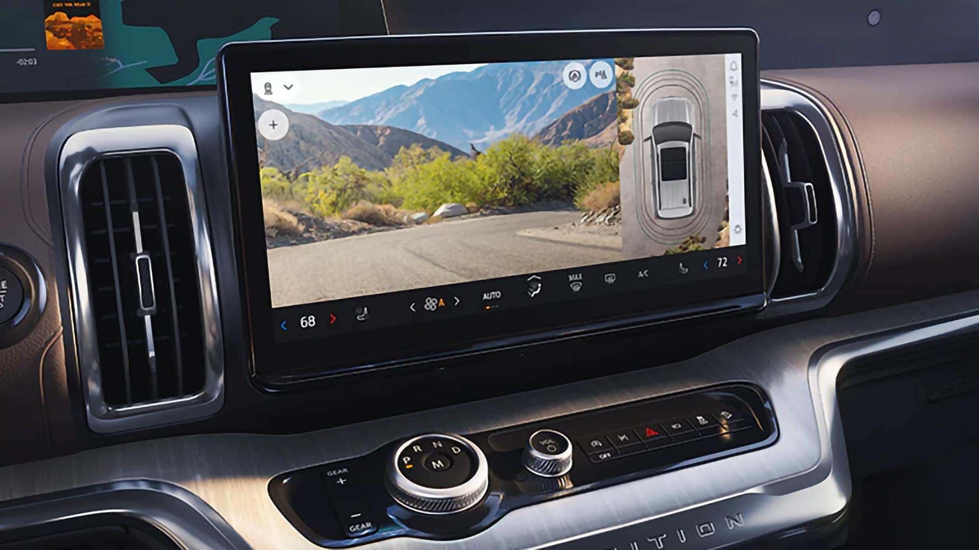 2026 Ford Expedition center touchscreen showing 360-Degree Camera views around the SUV