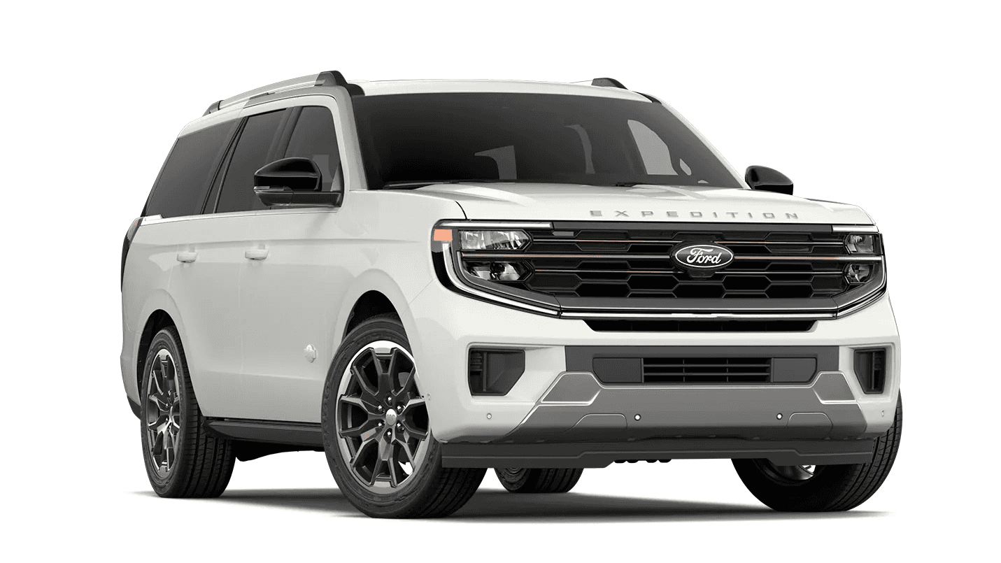 White 2026 Ford Expedition King Ranch, front three-quarter view