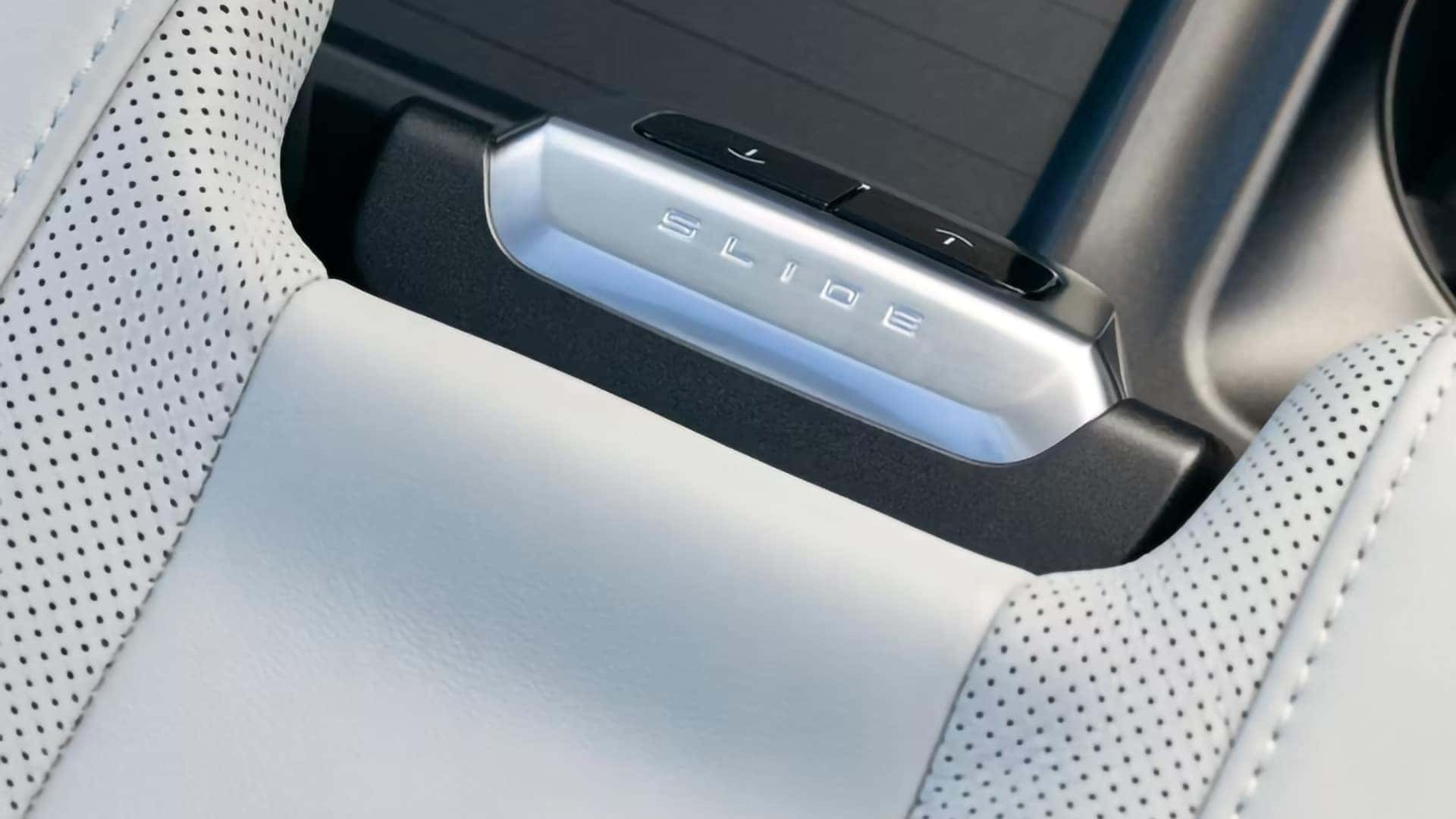 2026 Ford Expedition Platinum seat detail with perforated leather and Platinum badge