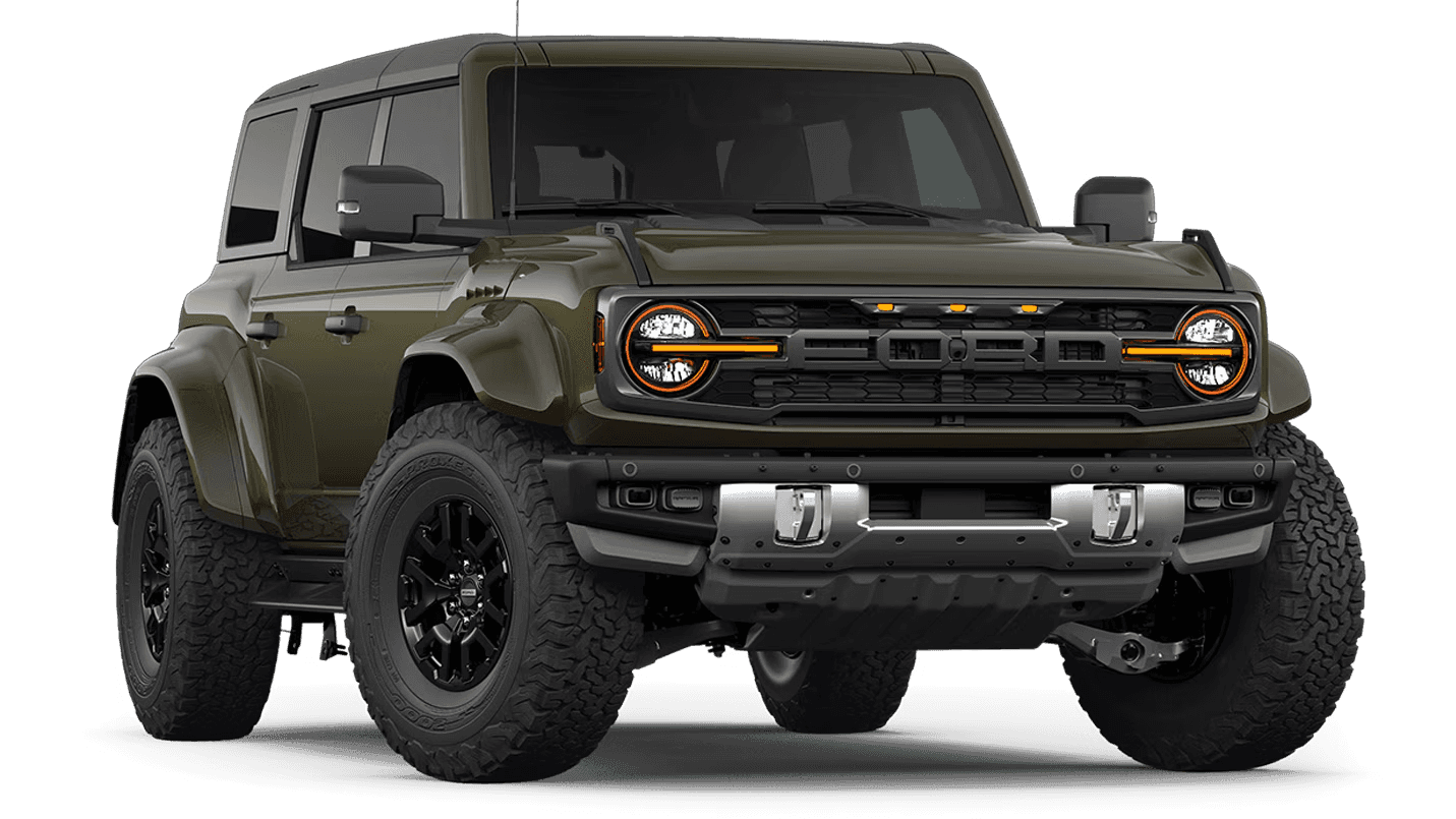 2026 Ford Bronco Raptor, front three-quarter view