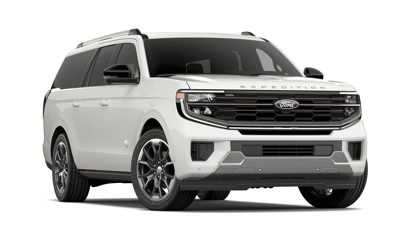 White 2026 Ford Expedition MAX King Ranch, front three-quarter view