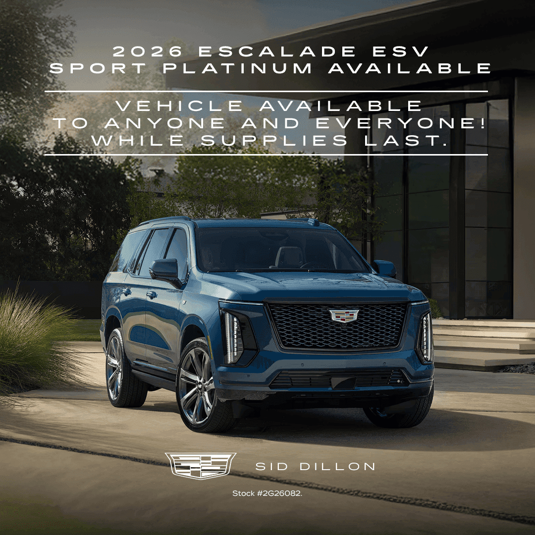 September availability of a 2026 Cadillac ESCALADE ESV Sport Platinum at Sid Dillon Cadillac of Fremont
