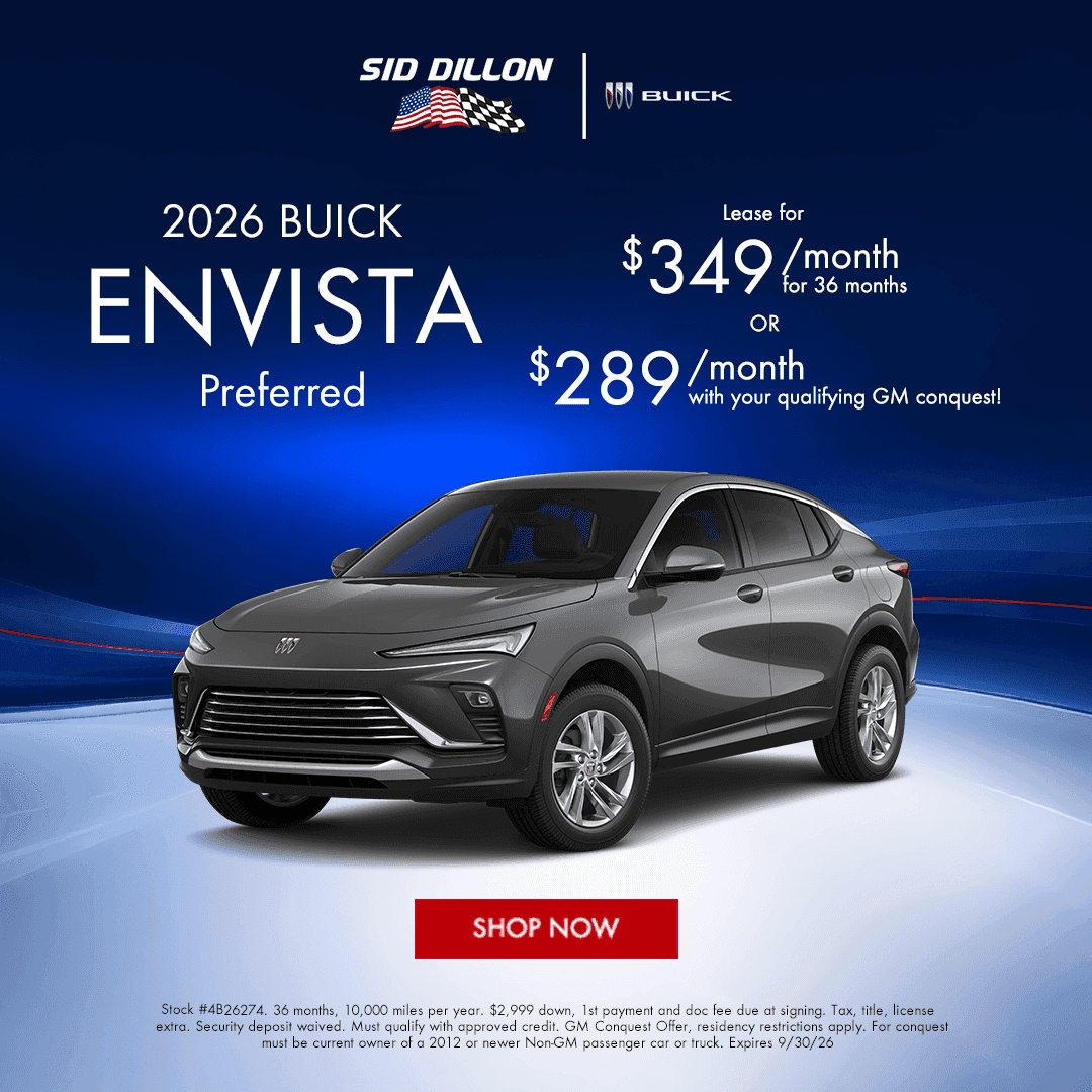 2026 Buick Envista Preferred September lease and GM Conquest offer in Lincoln Nebraska