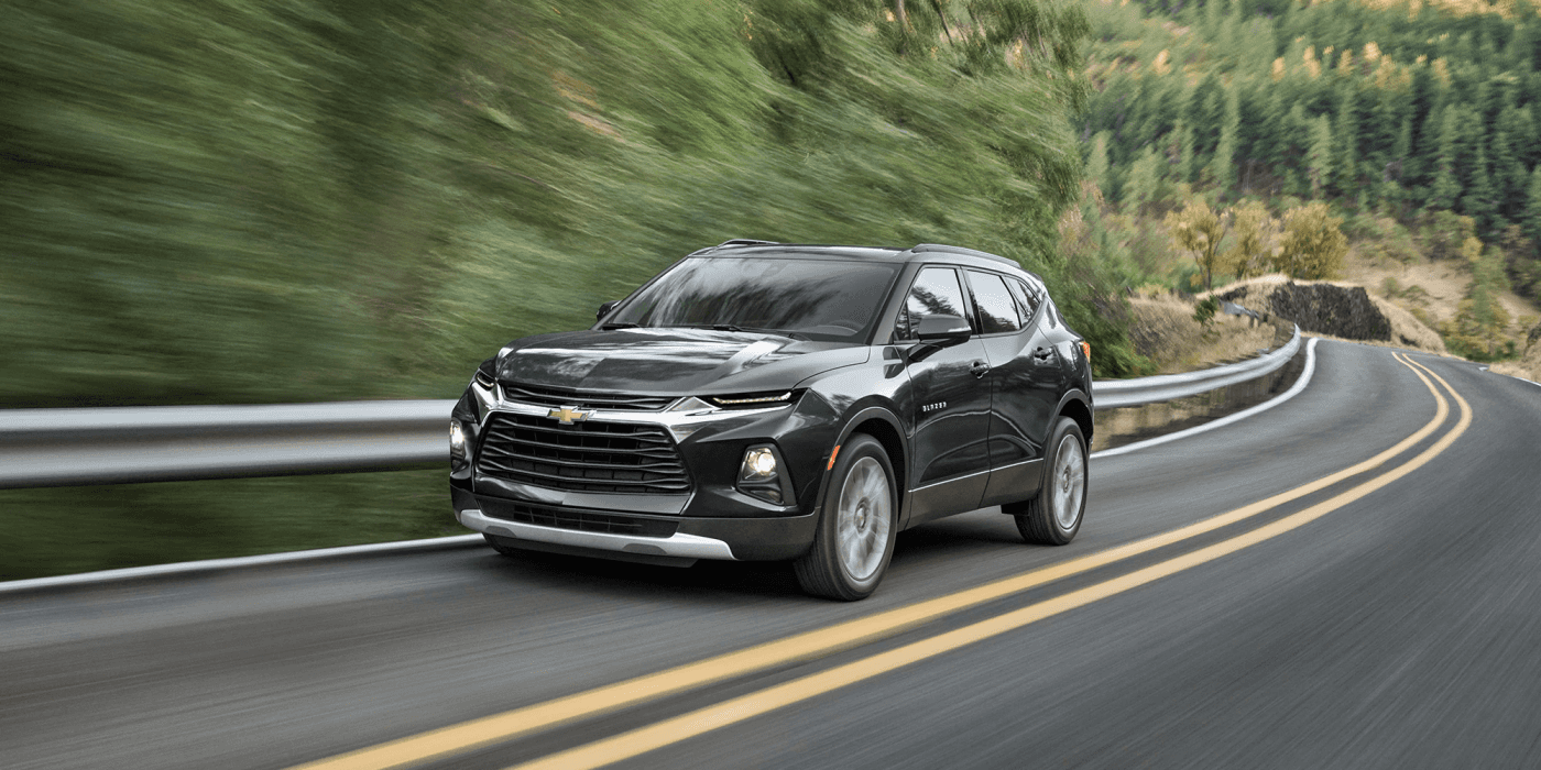 2021 Blazer on a winding road