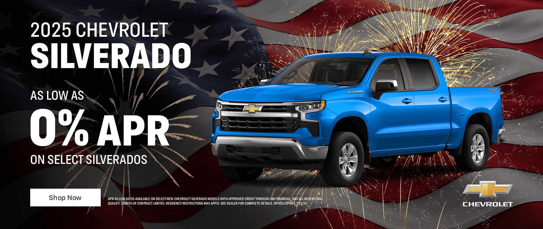 2025 Chevrolet Silverado Subtext: As low as 0% APR on select Silverados