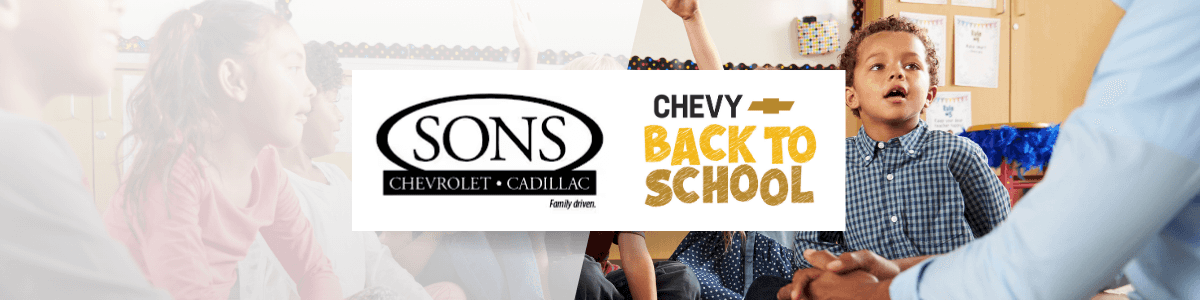 SONS Chevrolet Back to School Program banner