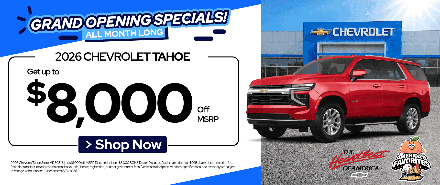 SONs Chevy Specials