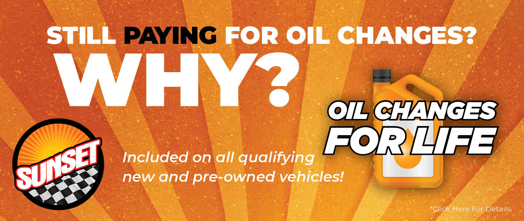SCC – Oil Changes For Life Banner