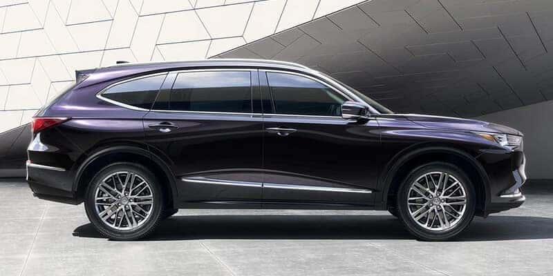 Acura SUV Models - 2022 MDX Exterior Dimensions Image